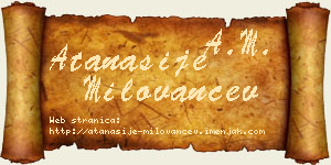 Atanasije Milovančev vizit kartica